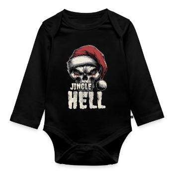 Noël Heavy Metal Punk - Body Bébé bio manches longues - noir - Devant