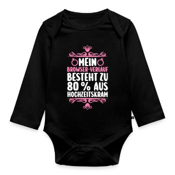 Bachelor Party Team Bride Hen Party - Organic Longsleeve Baby Bodysuit - black - Front