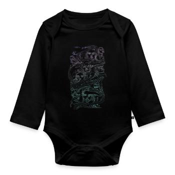 Liquid Souls: Ethereal Fusions - Organic Longsleeve Baby Bodysuit - black - Front