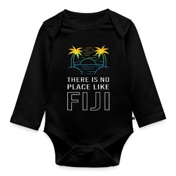 Fiji - Organic Longsleeve Baby Bodysuit - black - Front
