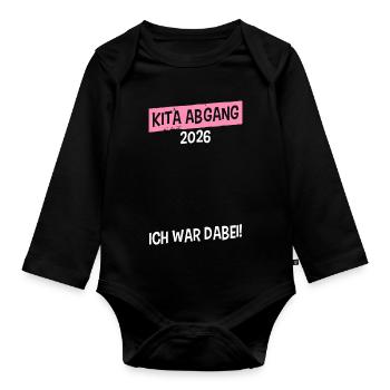 Kita Departure Kita Abatever 2026 - Organic Longsleeve Baby Bodysuit - black - Front