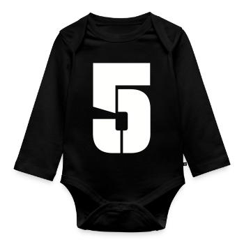 5 - Baby Bio-Langarm-Body - Schwarz - Vorne