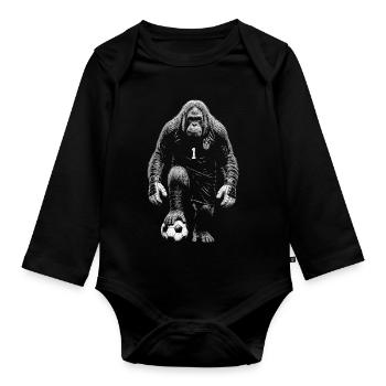 Orang-outan - Body Bébé bio manches longues - noir - Devant