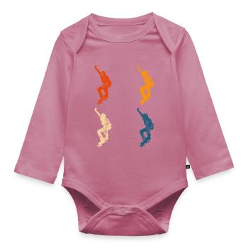 Skateboarder Skateboard Skater Skate Skateing - Body Bébé bio manches longues - mauve - Devant