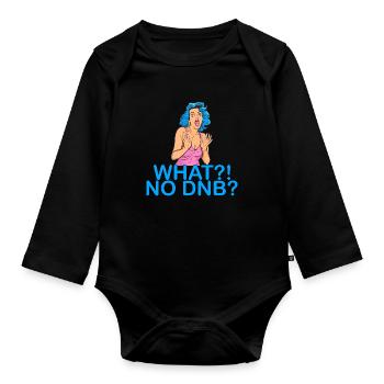 Retro Drum & Bass Music Liquid Jungle EDM - Baby Bio-Langarm-Body - Schwarz - Vorne