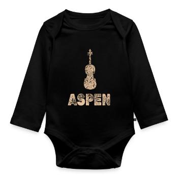 Violoncelle Violon Orchestre d’alto Aspen - Body Bébé bio manches longues - noir - Devant