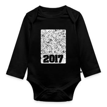 Zahl 2017 - Baby Bio-Langarm-Body - Schwarz - Vorne
