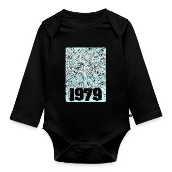 Numéro 1979 - Body Bébé bio manches longues - noir - Devant