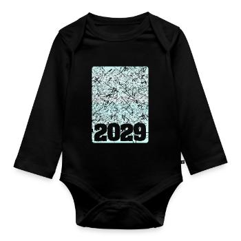 Numéro 2029 - Body Bébé bio manches longues - noir - Devant