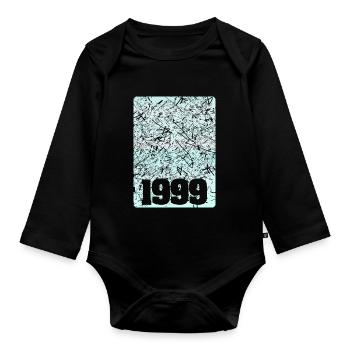 Figure 1999 - Organic Longsleeve Baby Bodysuit - black - Front