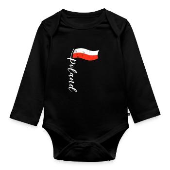 Pologne Polska Polski Husaria Cavalerie polonaise - Body Bébé bio manches longues - noir - Devant