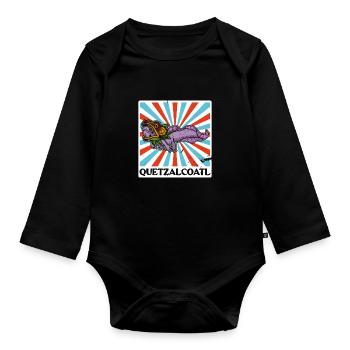 Quetzalcoatl Axolotl Mexico Aztecs Deity - Organic Longsleeve Baby Bodysuit - black - Front