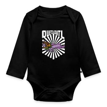 Quetzalcoatl Axolotl Mexique Divinité Aztèque - Body Bébé bio manches longues - noir - Devant