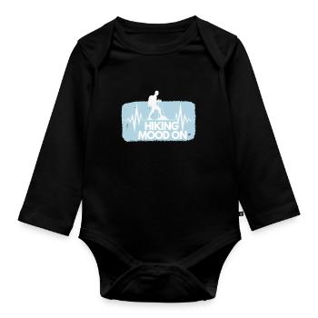 Hiking mood on Hiking Wanderung lustig Geschenk - Baby Bio-Langarm-Body - Schwarz - Vorne