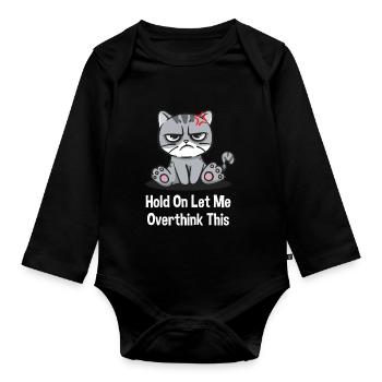 Let me have this funny sarcastic humo - Organic Longsleeve Baby Bodysuit - black - Front