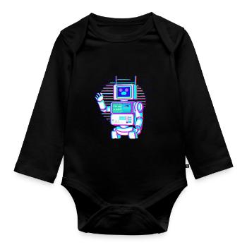 i'm not a robot - Baby Bio-Langarm-Body - Schwarz - Vorne