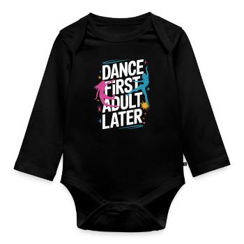 Tanzen Tänzer Tanzen - Baby Bio-Langarm-Body - Schwarz - Vorne