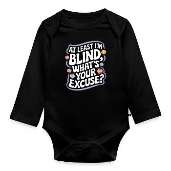 Blinde Blindheit Sehbehinderte Menschen - Baby Bio-Langarm-Body - Schwarz - Vorne