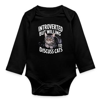 Introvert, antisocial, introvert - Organic Longsleeve Baby Bodysuit - black - Front