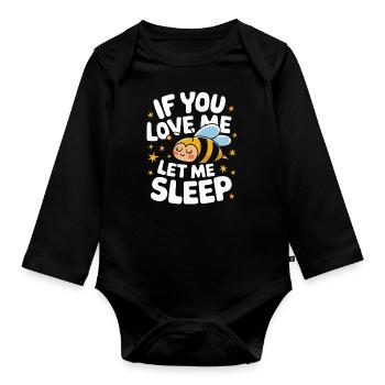 abeille abeille apicultrice abeille abeille - Body Bébé bio manches longues - noir - Devant