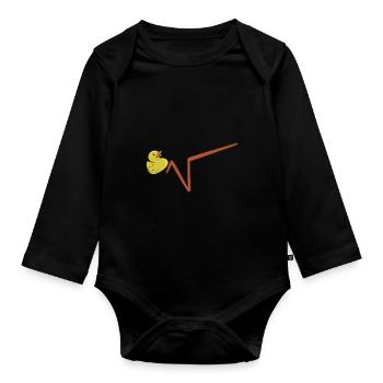 Duck Root Math Math Teacher Nerd - Organic Longsleeve Baby Bodysuit - black - Front