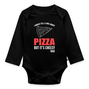 Dad Joke Vatertag Witzige Sprüche - Baby Bio-Langarm-Body - Schwarz - Vorne