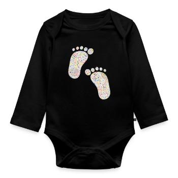 liberty füsse - Baby Bio-Langarm-Body - Schwarz - Vorne