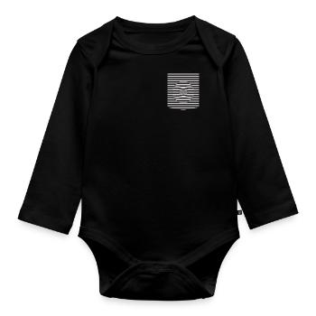 T-shirt de poche T-shirt de poche de poche Bolsa Pockets - Body Bébé bio manches longues - noir - Devant