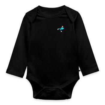 Patineurs - Tangram - Body Bébé bio manches longues - noir - Devant