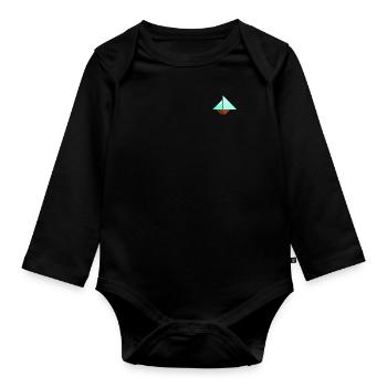 Voilier - Tangram - Body Bébé bio manches longues - noir - Devant