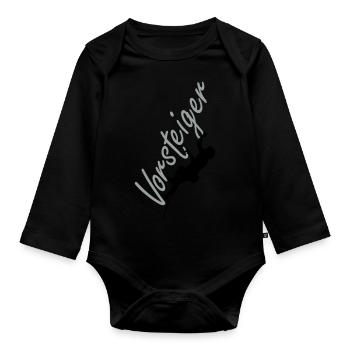Lead climber - Organic Longsleeve Baby Bodysuit - black - Front