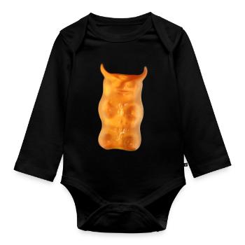 Gummibärchen Devil #3 - Baby Bio-Langarm-Body - Schwarz - Vorne