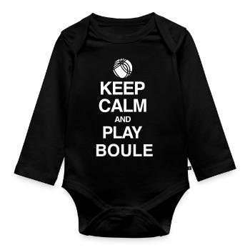 BOULE CHEMISE - Body Bébé bio manches longues - noir - Devant