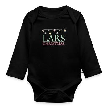 Lars Christmas Shirt für Leute, die Lars heißen - Baby Bio-Langarm-Body - Schwarz - Vorne