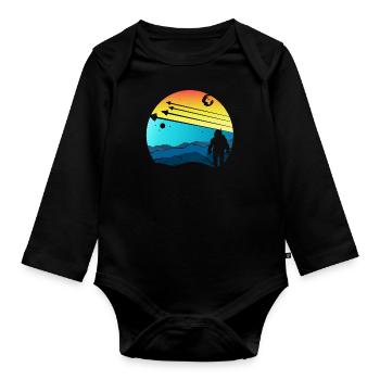 Astronaut NASA Earth Science Fiction Day Gift - Organic Longsleeve Baby Bodysuit - black - Front