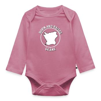 Skåne, Suède - Né et élevé - Body Bébé bio manches longues - mauve - Devant