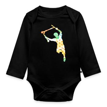 Freestyle-Roller - Baby Bio-Langarm-Body - Schwarz - Vorne