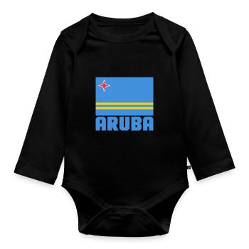Aruba - Body Bébé bio manches longues - noir - Devant