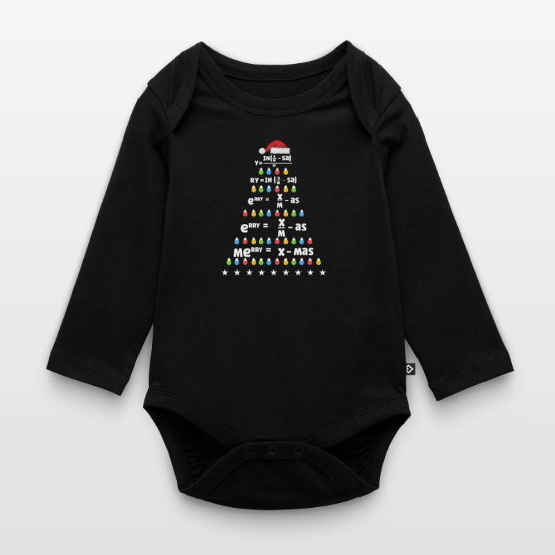 Math Arbre de Noël Math Formule Math Noël Body Bébé bio manches longues