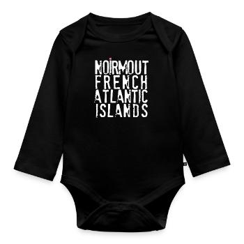 Noirmout French Atlantic Islands - Body Bébé bio manches longues - noir - Devant