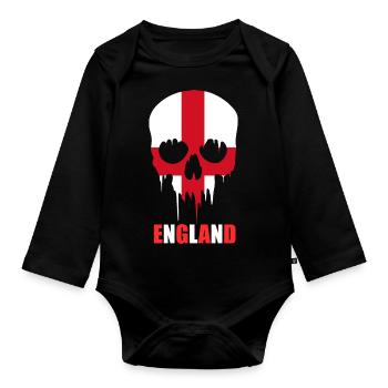 England - Baby Bio-Langarm-Body - Schwarz - Vorne