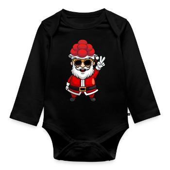 Schwarzwaldmädel Bollenhut Schwarzwald - Baby Bio-Langarm-Body - Schwarz - Vorne