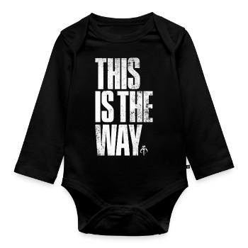 This is the last of us - Organic Longsleeve Baby Bodysuit - black - Front