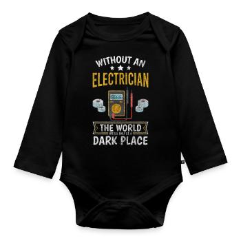Electronics technician Craft Volt - Organic Longsleeve Baby Bodysuit - black - Front