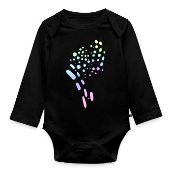 Jugendstil Tribal - Baby Bio-Langarm-Body - Schwarz - Vorne