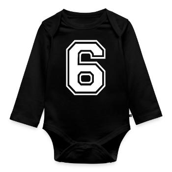 6 - Baby Bio-Langarm-Body - Schwarz - Vorne