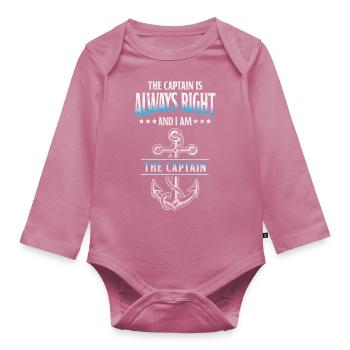 Segelschiff Schifffahrt Segler Urlaub - Baby Bio-Langarm-Body - Mauve - Vorne