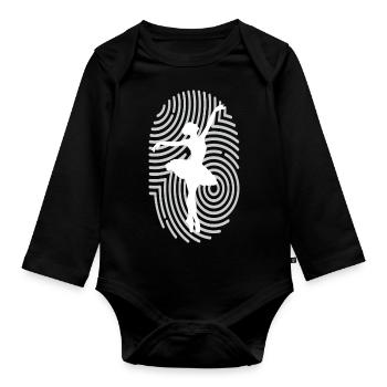 Dancing Dance Music - Baby Bio-Langarm-Body - Schwarz - Vorne