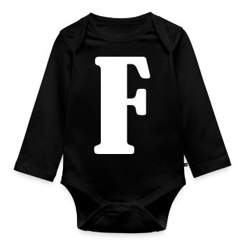 F - Baby Bio-Langarm-Body - Schwarz - Vorne