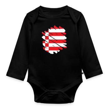 Drapeau de Brême Drapeau de Brême - Body Bébé bio manches longues - noir - Devant